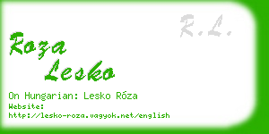 roza lesko business card