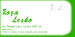 roza lesko business card